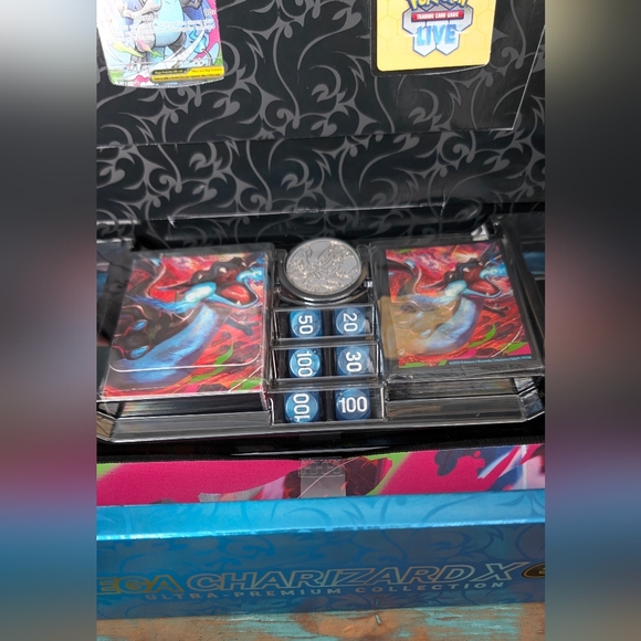 Mega Charizard X Ex Ultra Premium Collection W Promo Card #023 W Extra 3 Cards - Picture 3 of 15